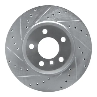 R1 Concepts EDZ-31139L Brake Rotor Drilled and Slotted Silver
